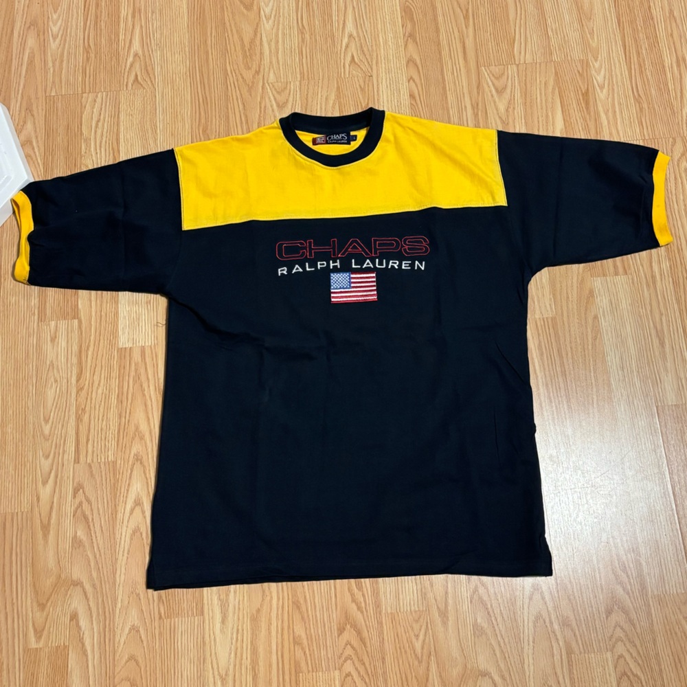 Chaps ralph lauren Navy blue and Yellow Top